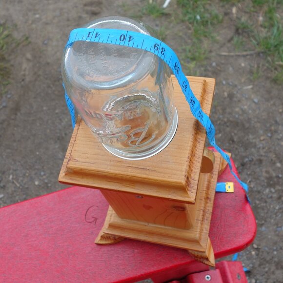 Vintage Mason Jar Wood Bubble Gum Machine - Picture 12 of 16